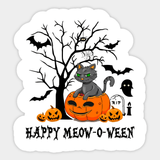 Happy Meow-o-ween Sticker